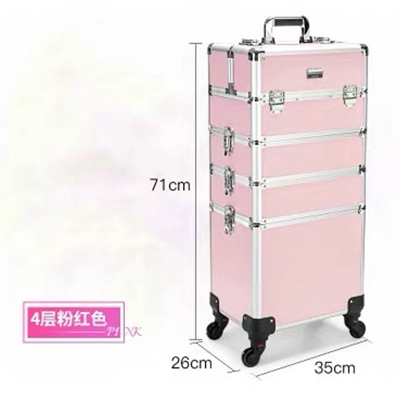 Trolley Cosmetic Bag on Wheel for Women