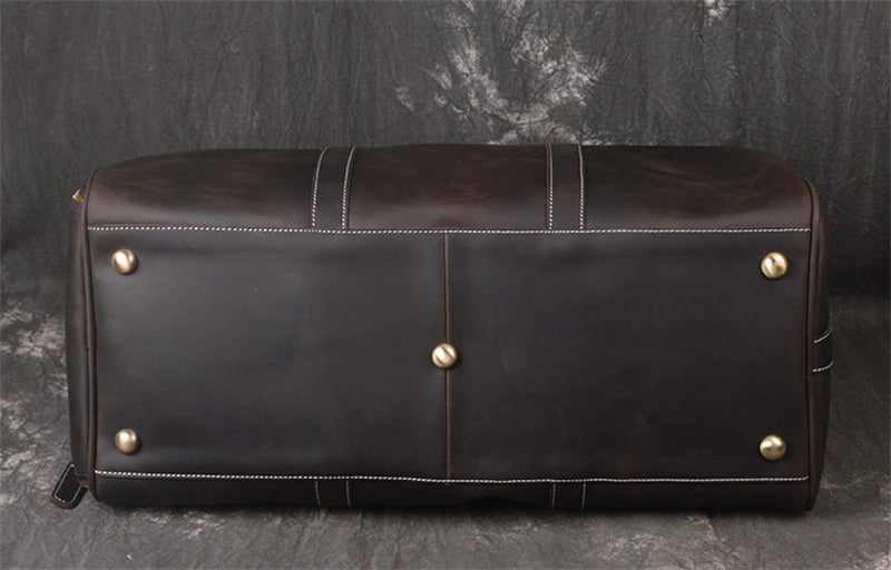 Vintage Crazy Horse Genuine Leather Travel Bag