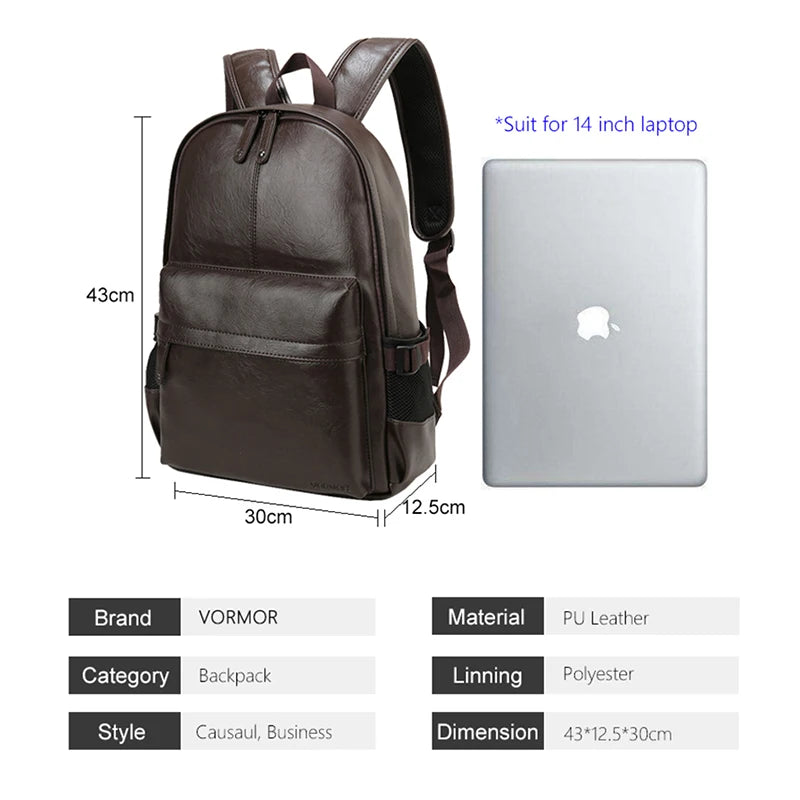 Casual Leather Backpack