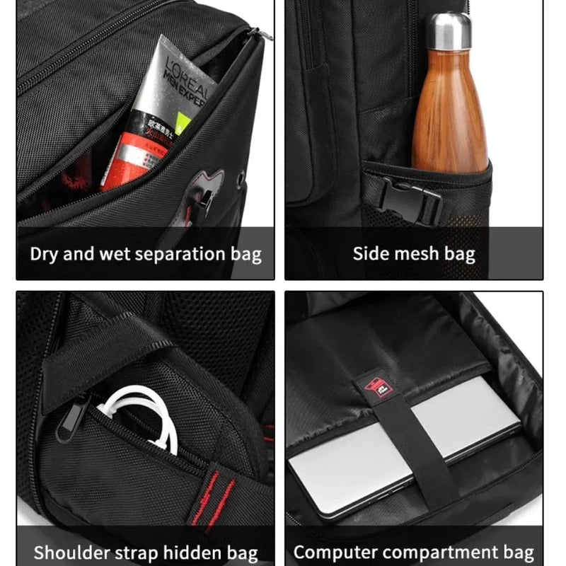 60L Waterproof Polyester  Travel Backpack